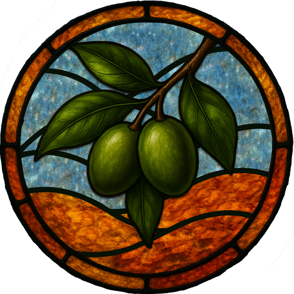 Peace — Olive stained glass